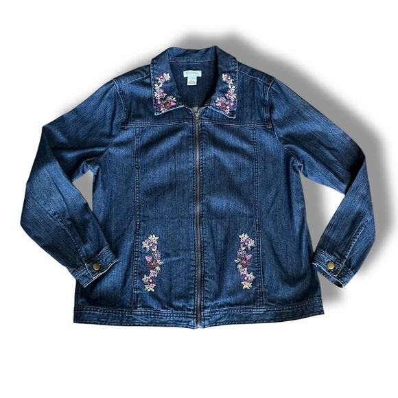 90s VTG City Blues by Koret embroidered denim jacket - Picture 4 of 6